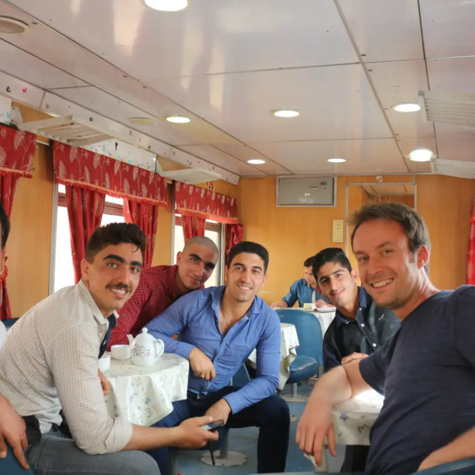 2017-04-16 - Truck drivers on the way to Yazd